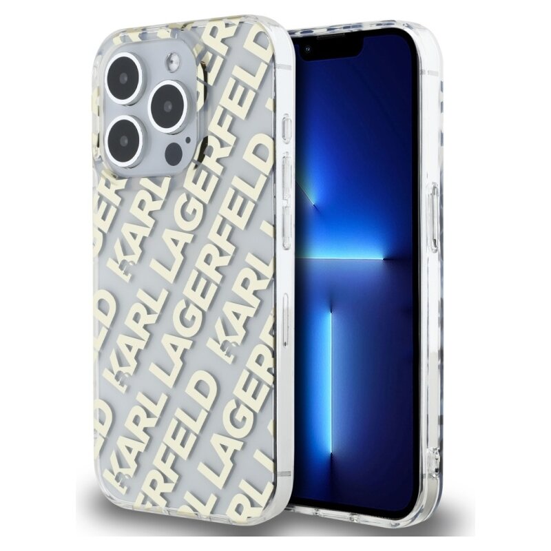 Etui KARL LAGERFELD IML Fullover Logo do Apple iPhone 15 Pro Max Złoty