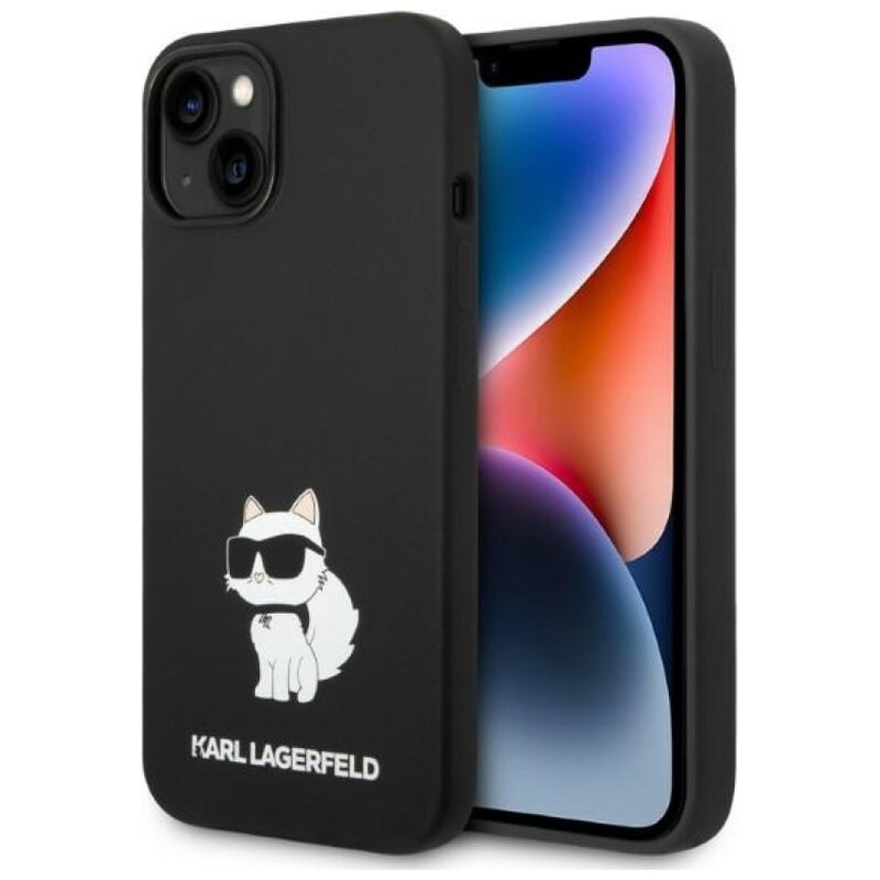 Etui KARL LAGERFELD Silicone Choupette MagSafe do Apple iPhone 14 Plus/15 Plus Czarny