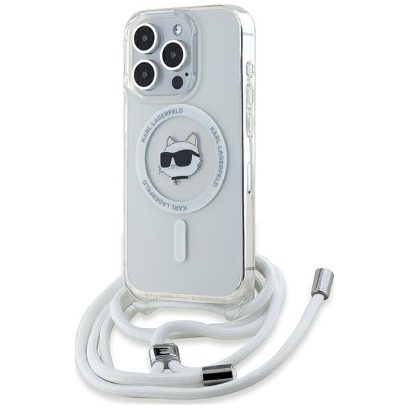Etui KARL LAGERFELD IML Choupette Head & Cord MagSafe do Apple iPhone 14 Pro Max Przezroczysty