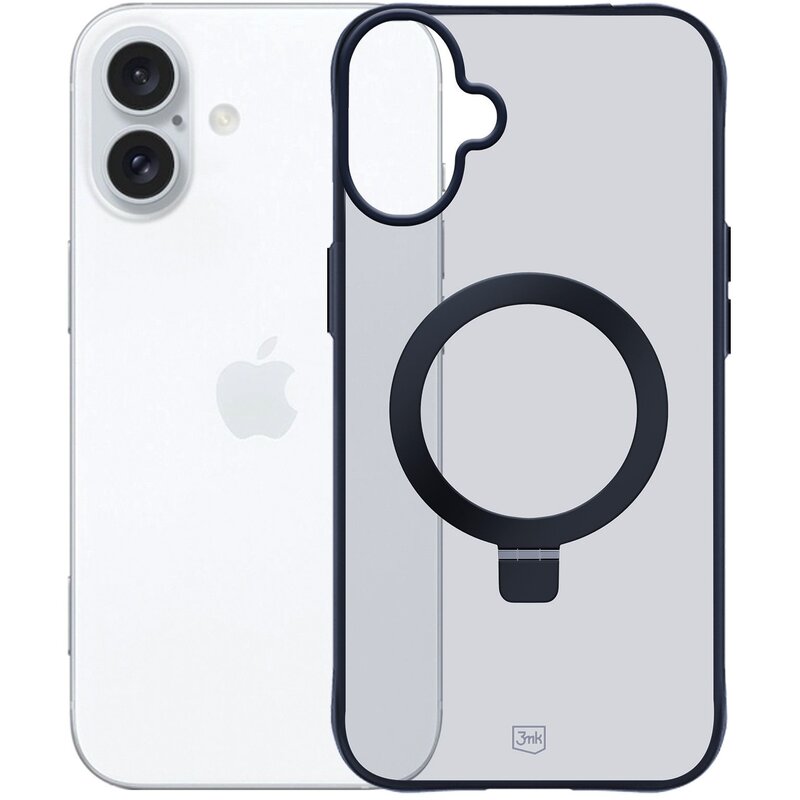 Etui 3MK Smoke Case Mag & Stand do Apple iPhone 16 Czarny