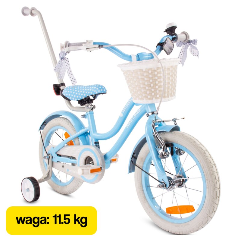Rower dziecięcy SUN BABY Heart Bike 14 cali Błękitny Wzrost: 95-110 cm Wiek: 3-5 lat