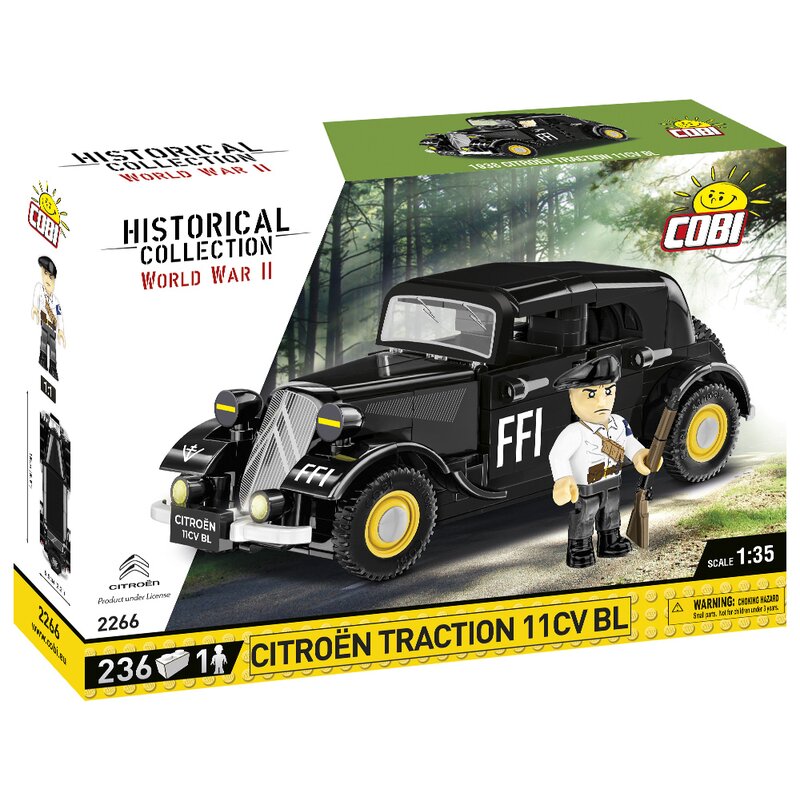Klocki plastikowe COBI Historical Collection World War II Citroen Traction 11CV BL COBI-2266