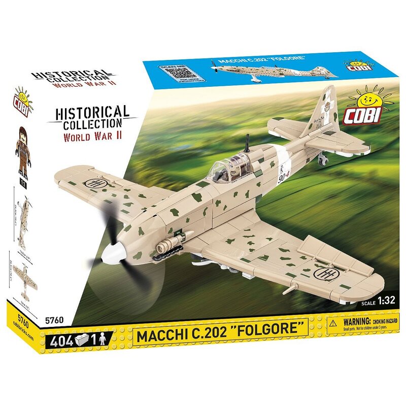 Klocki plastikowe COBI Historical Collection World War II Macchi C.202 Folgore COBI-5760