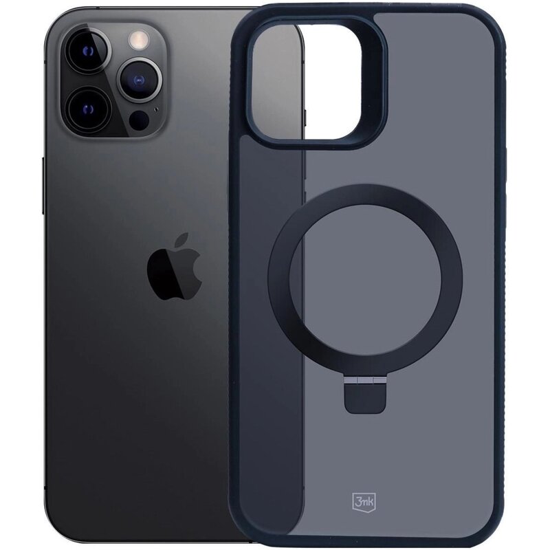 Etui 3MK Smoke Case Mag & Stand do Apple iPhone 12 Pro Max Czarny