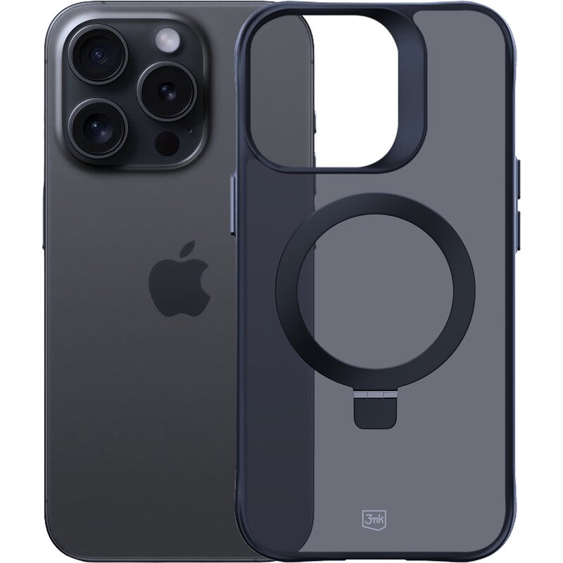 Etui 3MK Smoke Case Mag & Stand do Apple iPhone 16 Pro Czarny