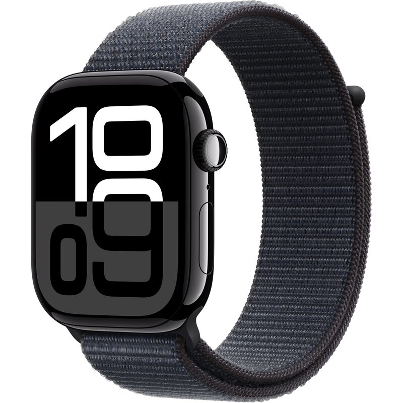 Smartwatch APPLE Watch Series 10 GPS Koperta 46mm z aluminium w kolorze onyksu opaską sportową atramentowym MWWR3ET/A