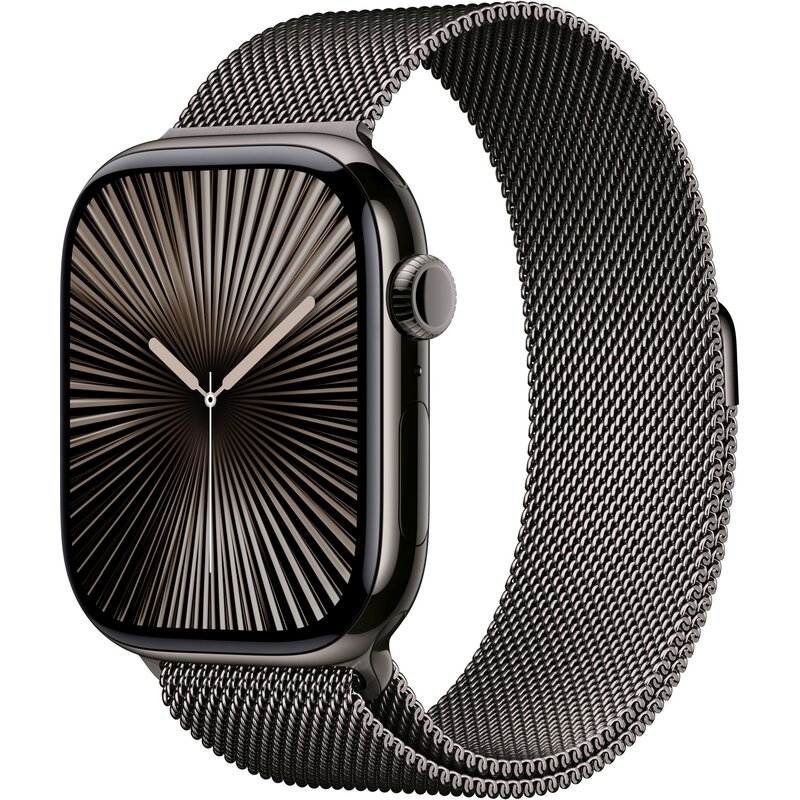 Apple Watch 10 GPS + Cellular 46mm koperta z tytanu (łupek) + bransoleta mediolańska rozmiar M/L (łupek)