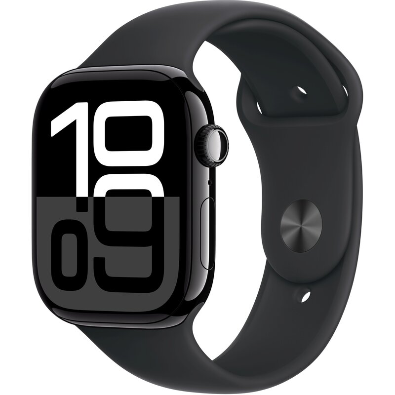 Apple Watch 10 46/Onyks Aluminum/Czarny Pasek Sportowy M/L GPS