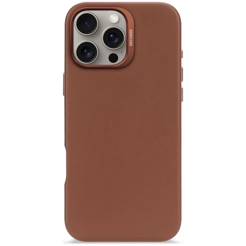 Etui DECODED Leather Case MagSafe do Apple iPhone 16 Pro Max Brązowy