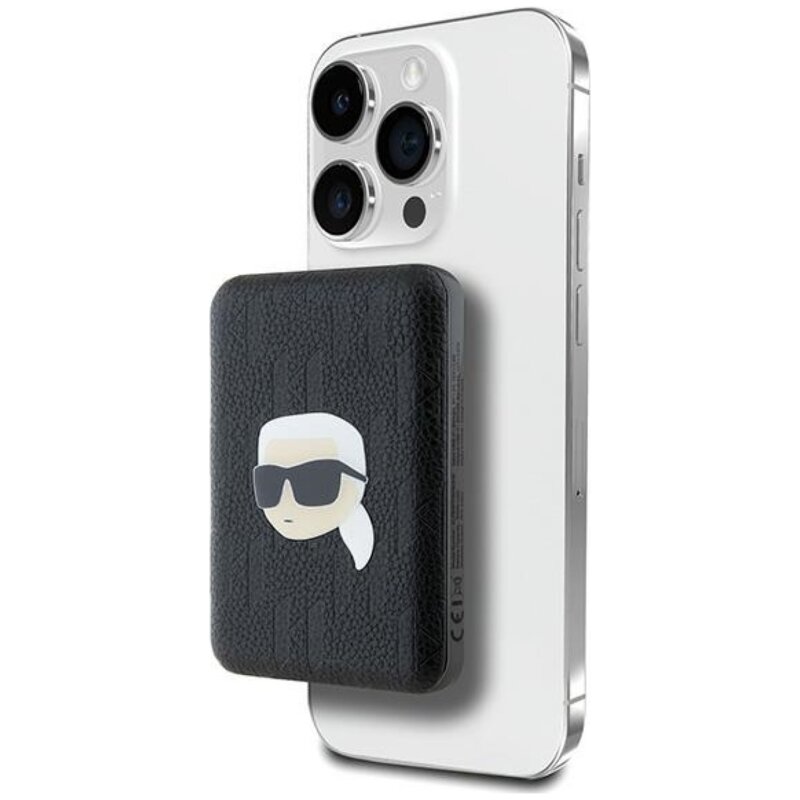 Powerbank KARL LAGERFELD Karl Head Pin MagSafe 5000mAh 15W Czarny