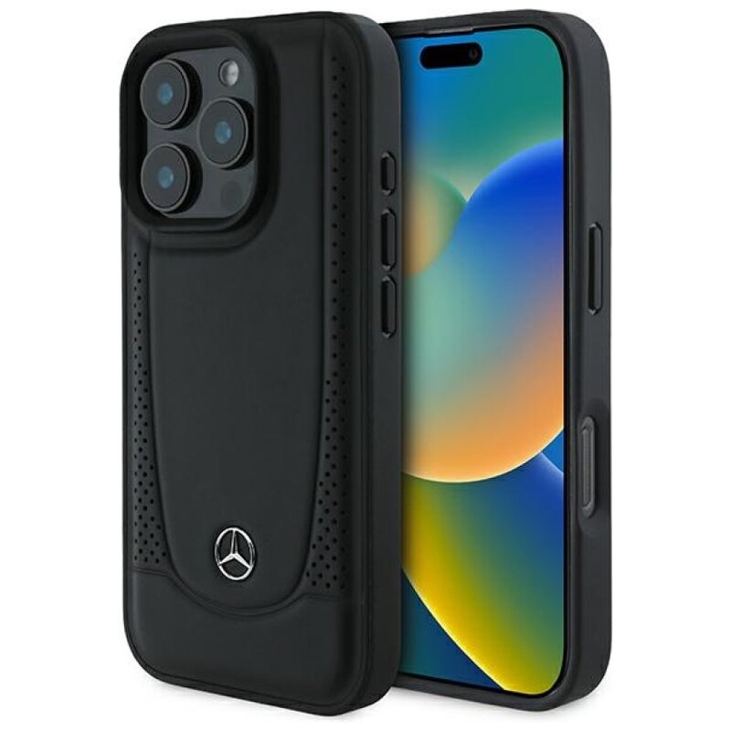 Mercedes-Benz Leather Urban do iPhone 16 Pro Max Czarny