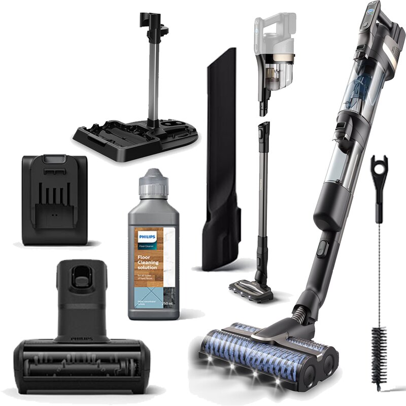 Odkurzacz pionowy PHILIPS AquaTrio 9000 XW9463/11 Bezprzewodowy (Mopujący)