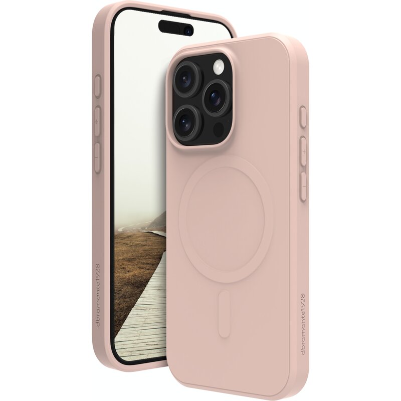 Etui DBRAMANTE1928 Greenland Pro MagSafe do Apple iPhone 16 Pro Piaskowy róż
