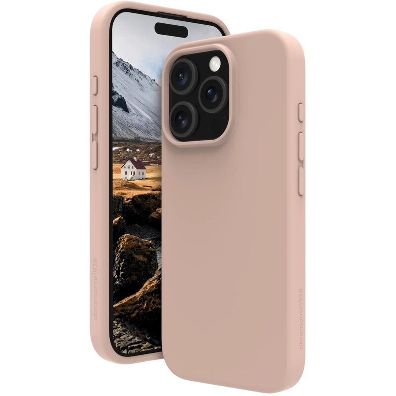 Etui DBRAMANTE1928 Monaco 2 MagSafe do Apple iPhone 16 Pro Piaskowy róż