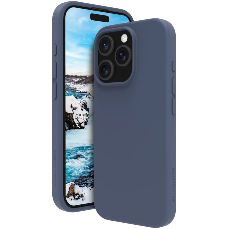 Etui DBRAMANTE1928 Monaco 2 MagSafe do Apple iPhone 16 Pro Niebieski