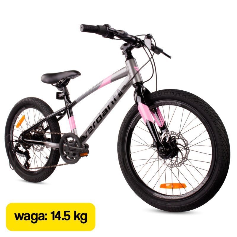 Rower dziecięcy 20 cali dla dziewczynki MTB Shimano 6 biegów lekki
