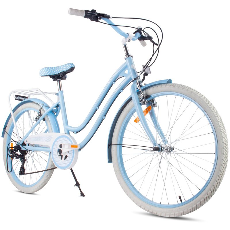 Rower młodzieżowy SUN BABY Heart Bike 24 cale dla dziewczynki Błękitny