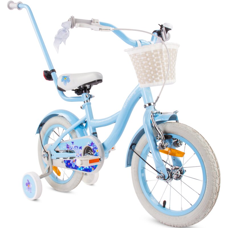 Rower dziecięcy SUN BABY Flower Bike 16 cali dla dziewczynki Niebieski