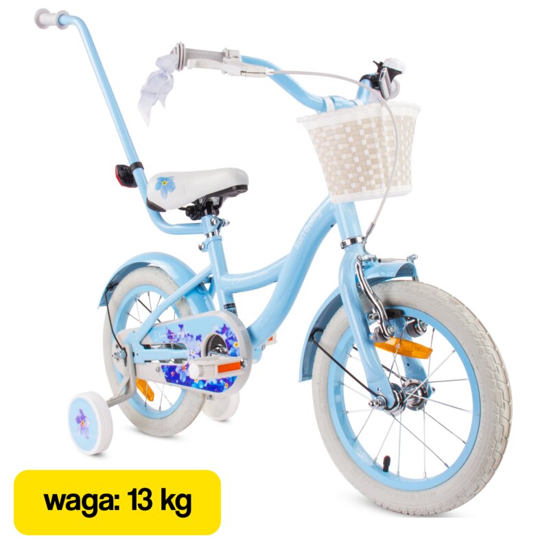 Rower dziecięcy SUN BABY Flower Bike 16 cali Niebieski Wzrost: 100-120 cm Wiek: 4-6 lat