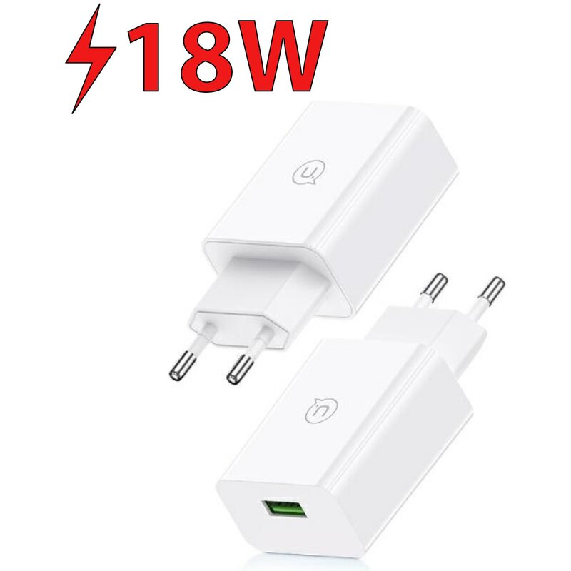 USAMS SCXLTZ02 18W + kabel USB-C/USB-A 1m Fast Charging Biały