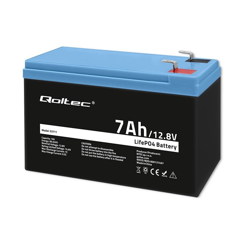 Akumulator QOLTEC 53711 7Ah 12.8V