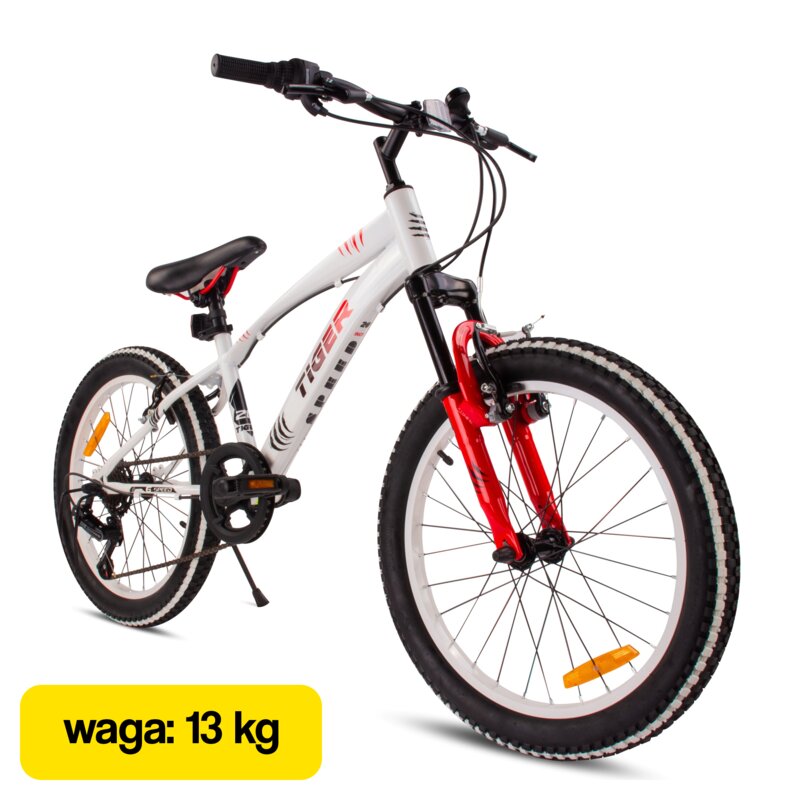 Rower dziecięcy SUN BABY Tiger Bike 20 cali Czerwono-biały Wzrost: 120-135 cm Wiek: 6-10 lat