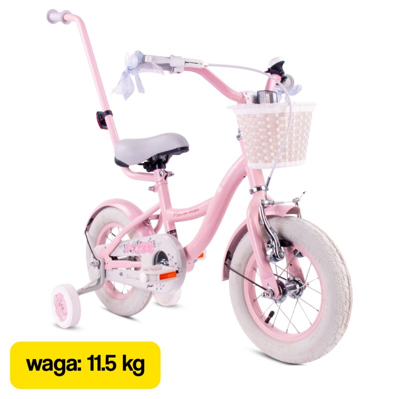 Rower dziecięcy SUN BABY Flower Bike 12 cali Różowy Wzrost: 85-100 cm Wiek: 2-4 lata