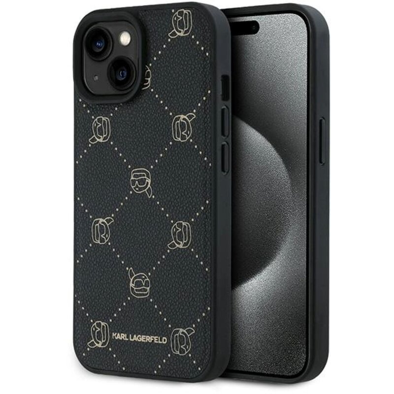 Etui KARL LAGERFELD Karl Head MagSafe do Apple iPhone 15 Plus Czarny