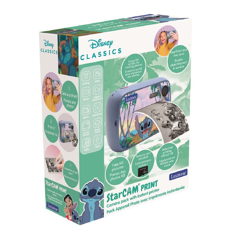 Zabawka aparat natychmiastowy LEXIBOOK Stitch DJ150D