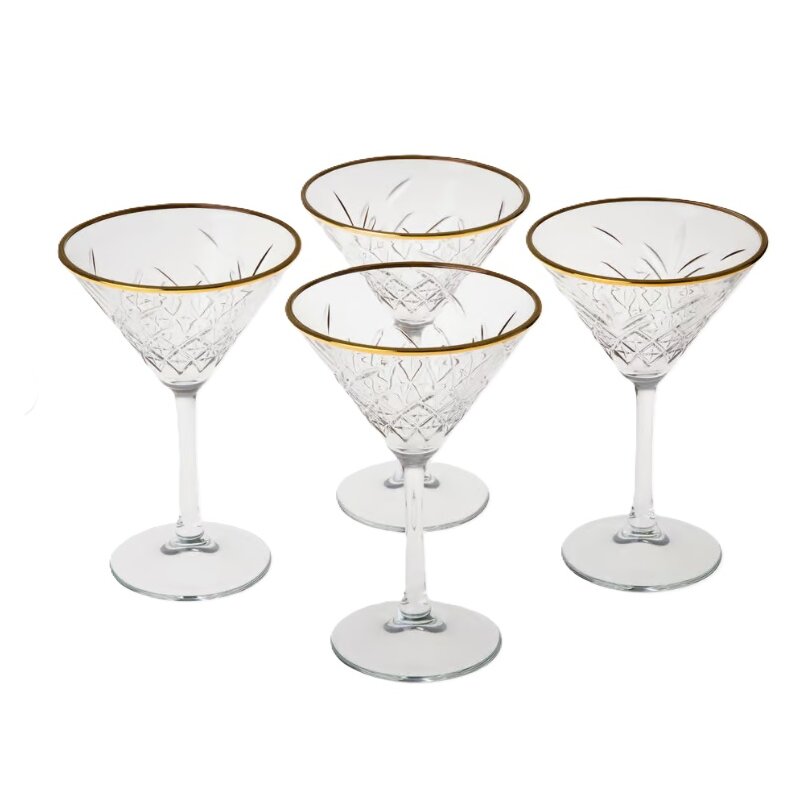 Komplet kieliszków do Martini PASABAHCE Timeless Gold 230ml