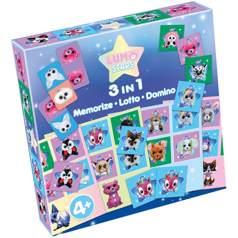 Gra towarzyska TACTIC Lumo Stars Memo Lotto Domino 56707
