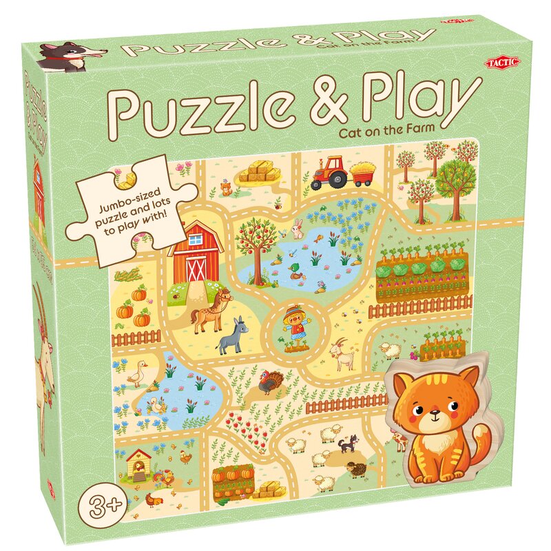 Gra planszowa TACTIC Moje pierwsze puzzle Kot na farmie 59353