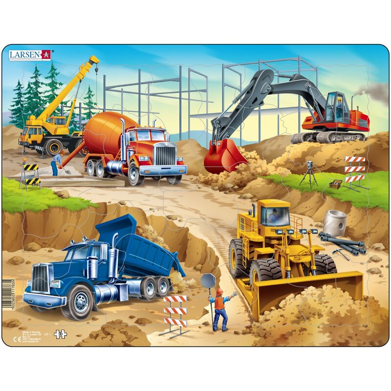 Układanka LARSEN Maxi Construction LA-US1 (30 elementów)