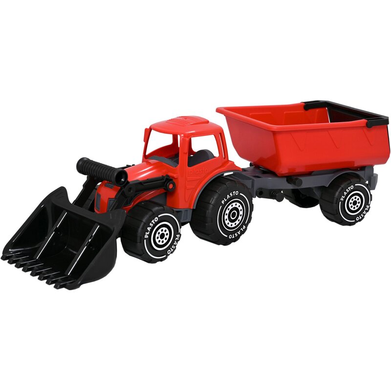 Koparka PLASTO z ładowaczem czołowym i przyczepą 1672