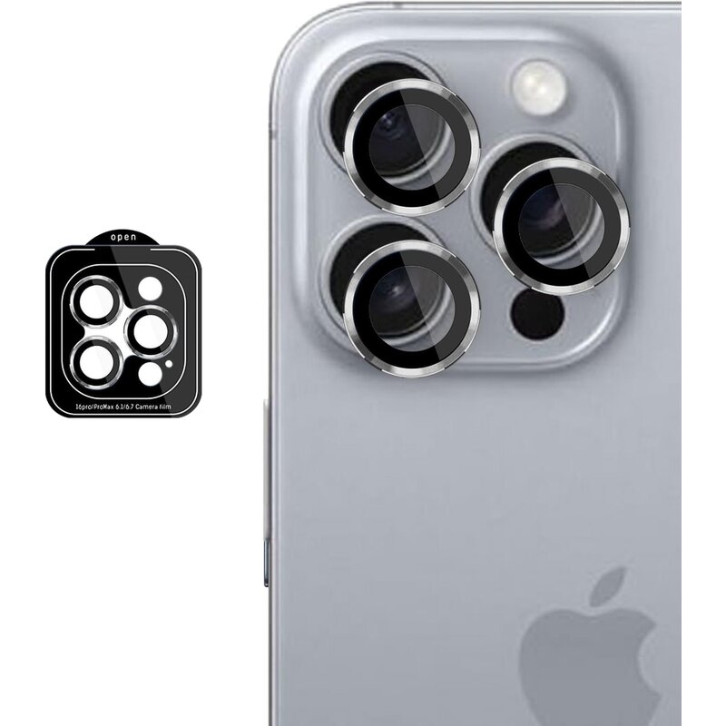 Nakładka na obiektyw 3MK Lens Protection Pro do Apple iPhone 16 Pro/16 Pro Max Srebrny