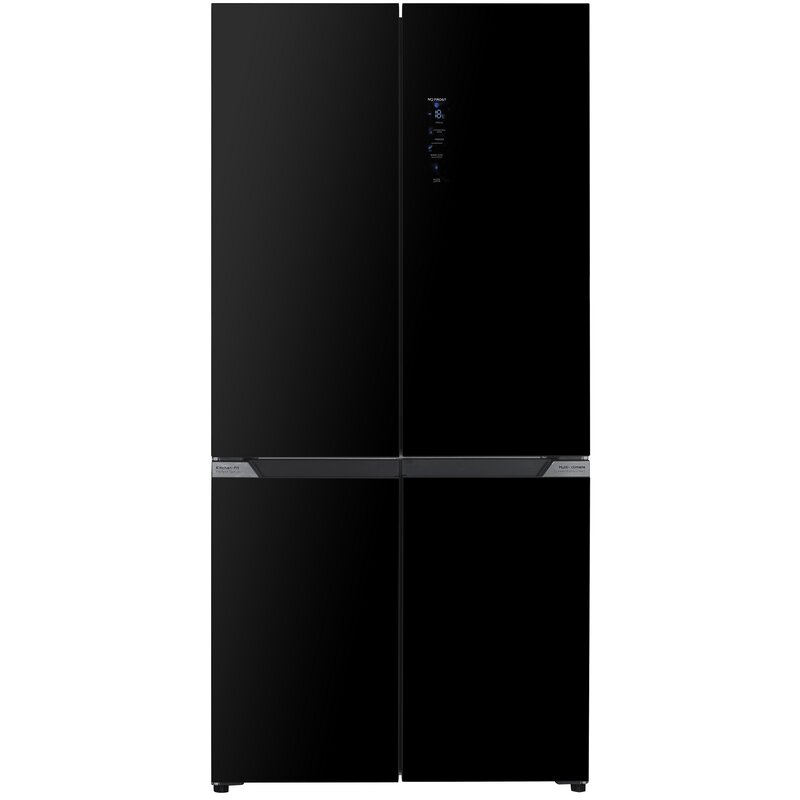 Lodówka BERG CZW190NBG03 No frost 190.2cm Czarne szkło