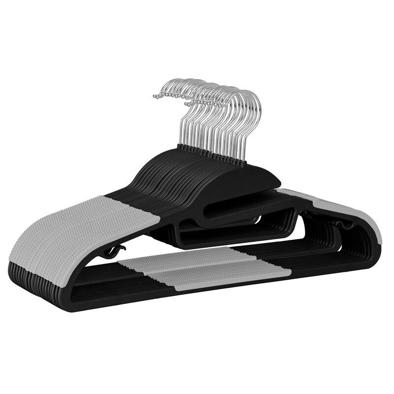 Wieszak na ubrania GOCKOWIAK Flexi Czarno-szary (10 sztuk)