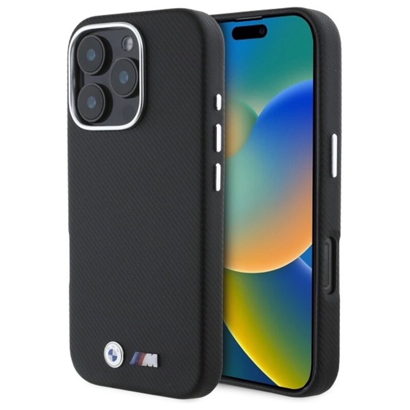 Etui BMW M Edition Kevlar Wrapped Metal do Apple iPhone 16 Pro Max Czarny