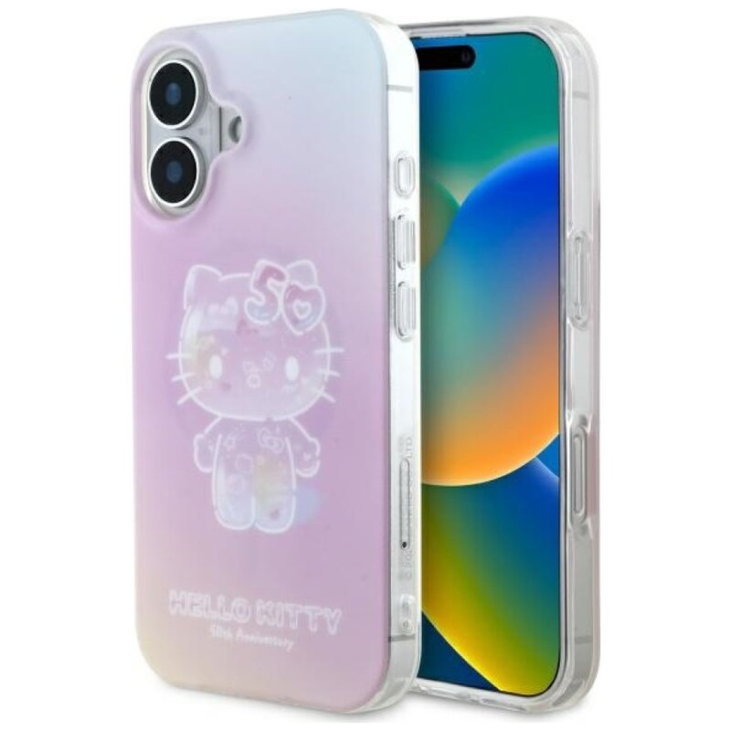 Etui HELLO KITTY IML 50TH Anniversary MagSafe do Apple iPhone 16 Różowy