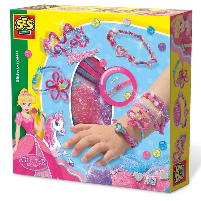 Zestaw kreatywny SES Creative Brokatowe bransoletki 14128