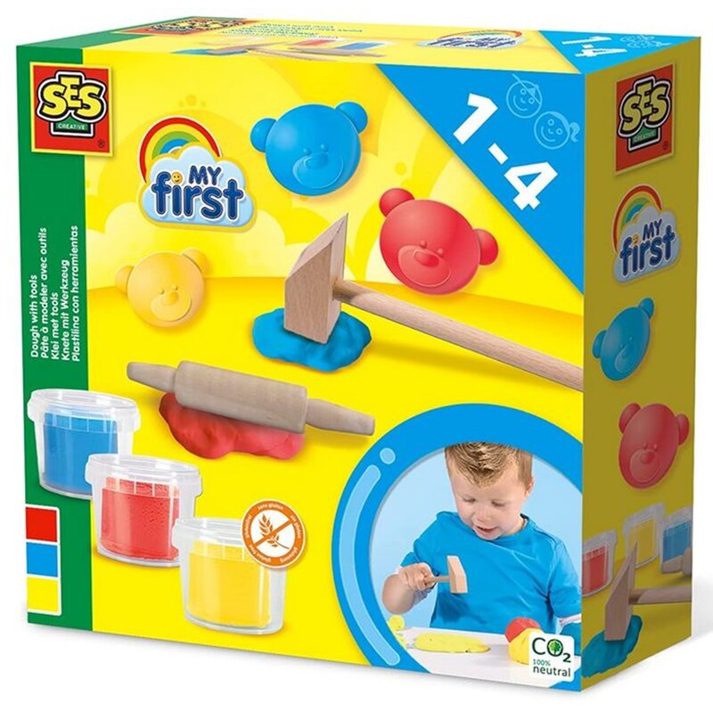 Ciastolina SES Moja pierwsza ciastolina Młotek i wałek 14432