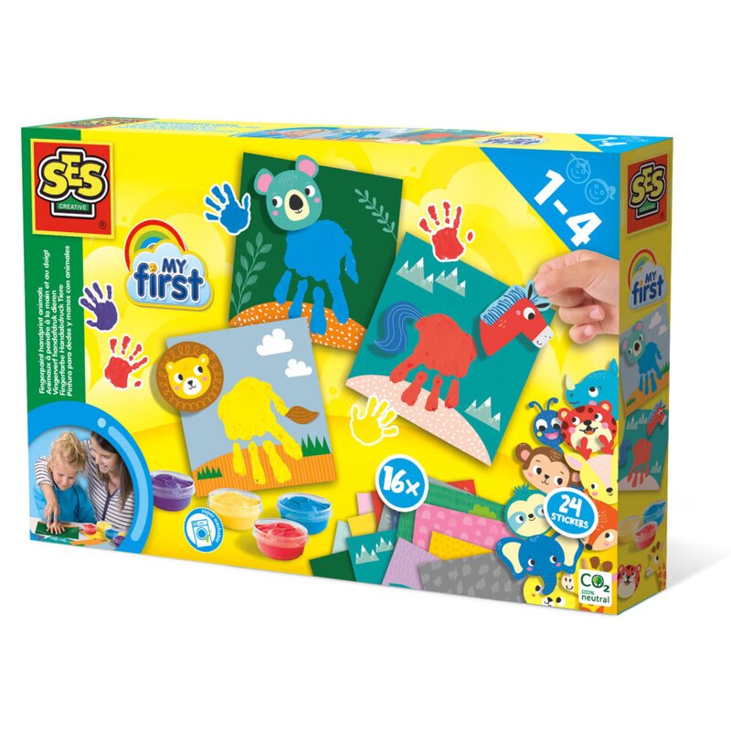 Zestaw kreatywny SES Creative Malowanie palcami Zwierzęta 14443
