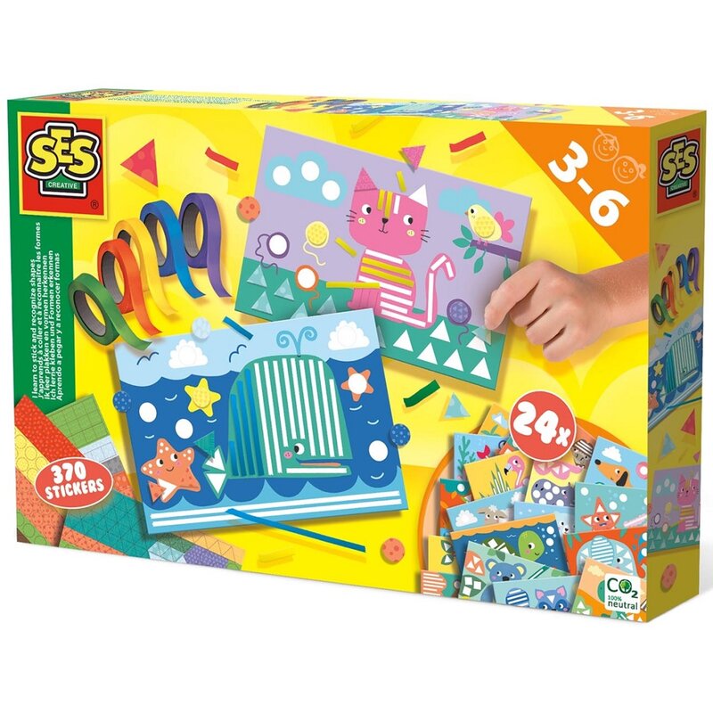 Zestaw kreatywny SES Creative Uczę się przyklejać i rozpoznawać kształty 14632