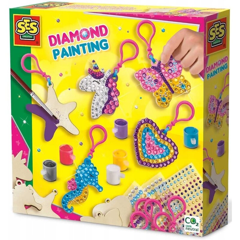 Zestaw kreatywny SES Creative Drewniane breloki do kluczy 14702