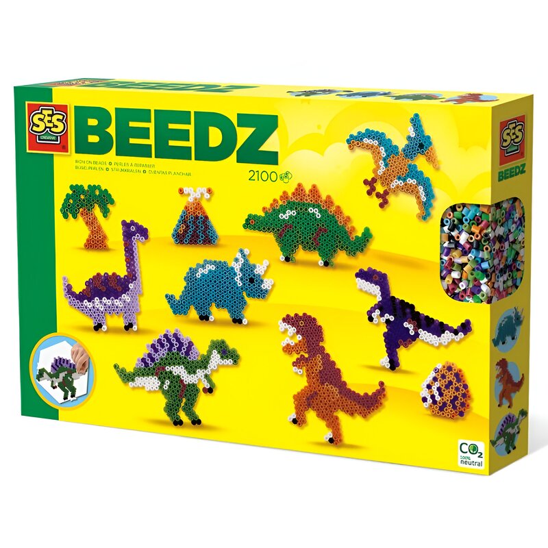 Zestaw kreatywny SES Creative Koraliki do prasowania Dino 06202