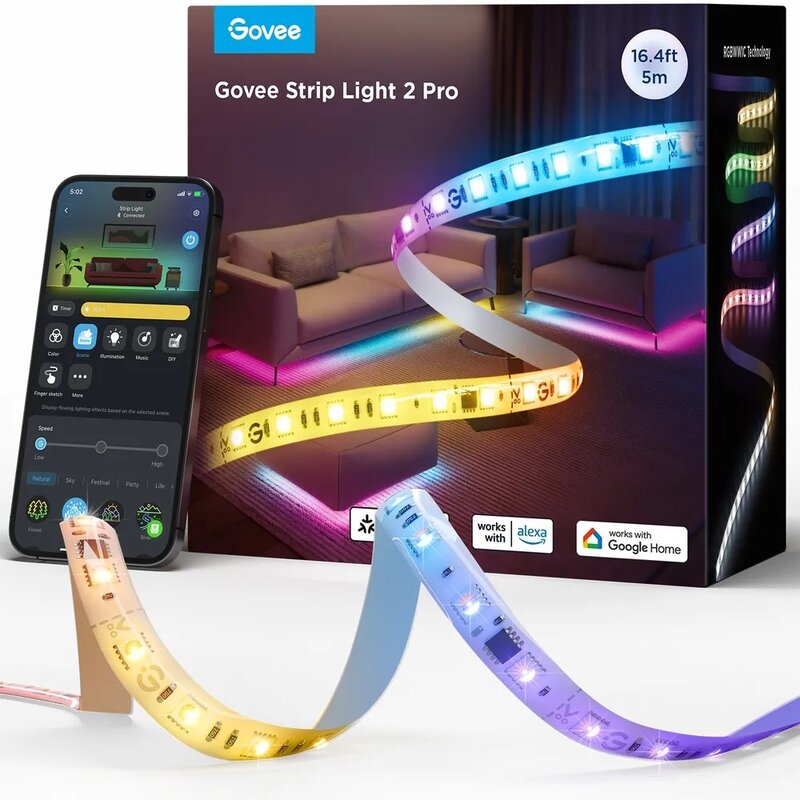 Taśma LED GOVEE Strip Lights Pro 2 H61F5 5 m WiFi/Bluetooth