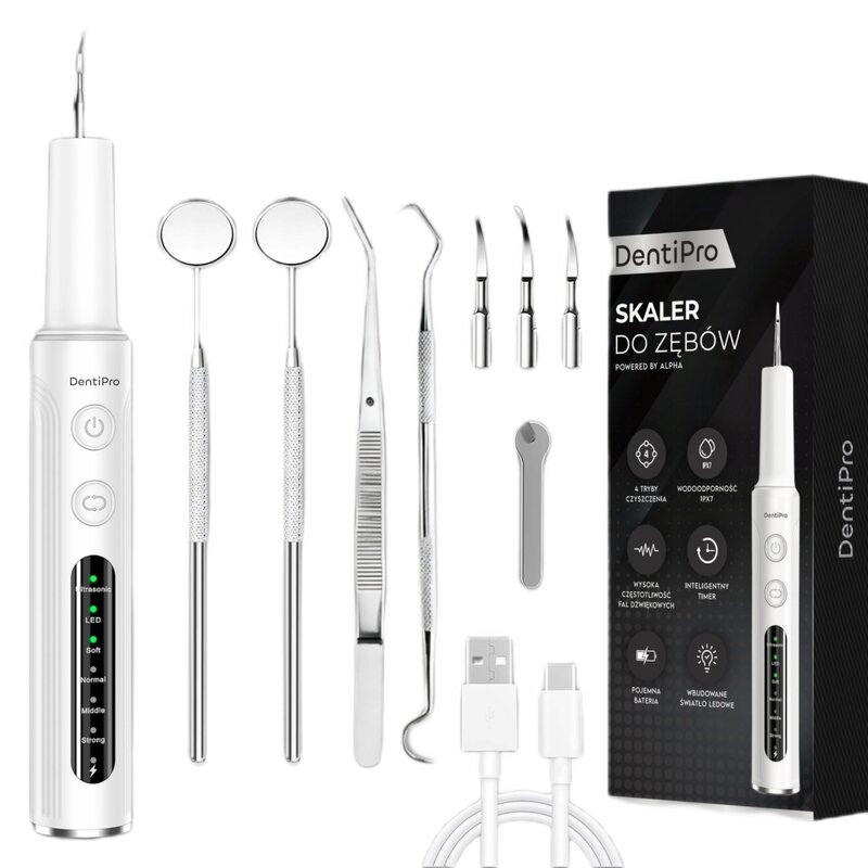 Skaler do zębów ALPHA DentiPro AWS-01 Biały