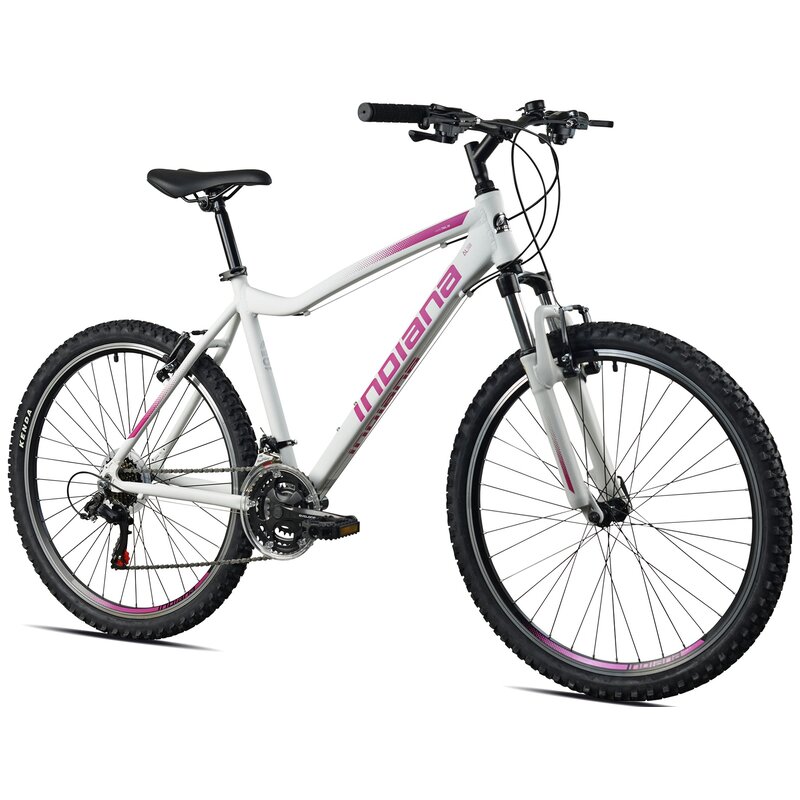 Rower górski MTB INDIANA X-Pulser 1.6 D17 26 cali damski Biało-różowy