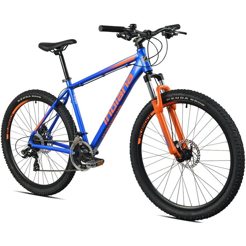 Rower górski MTB INDIANA X-Pulser 2.7 M17 27.5 cala męski Niebiesko-pomarańczowy