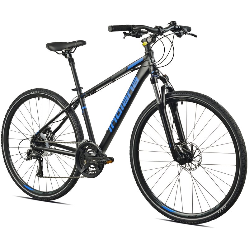 Rower crossowy INDIANA X-Cross 3.0 M21 męski Czarno-niebieski